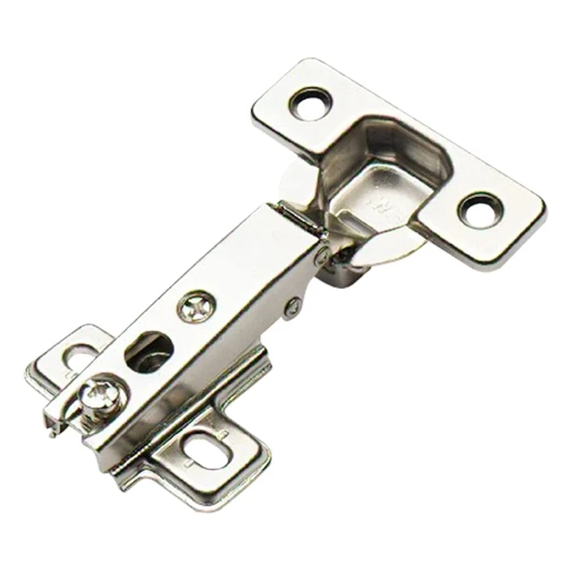 Merriway BH05109 (40 Pcs) Slide-On Kitchen Cabinet Wardrobe Hinges, Cruciform Plate Zinc Plated, Full Overlay 35mm 95 Degree - Pack of 40 Pieces