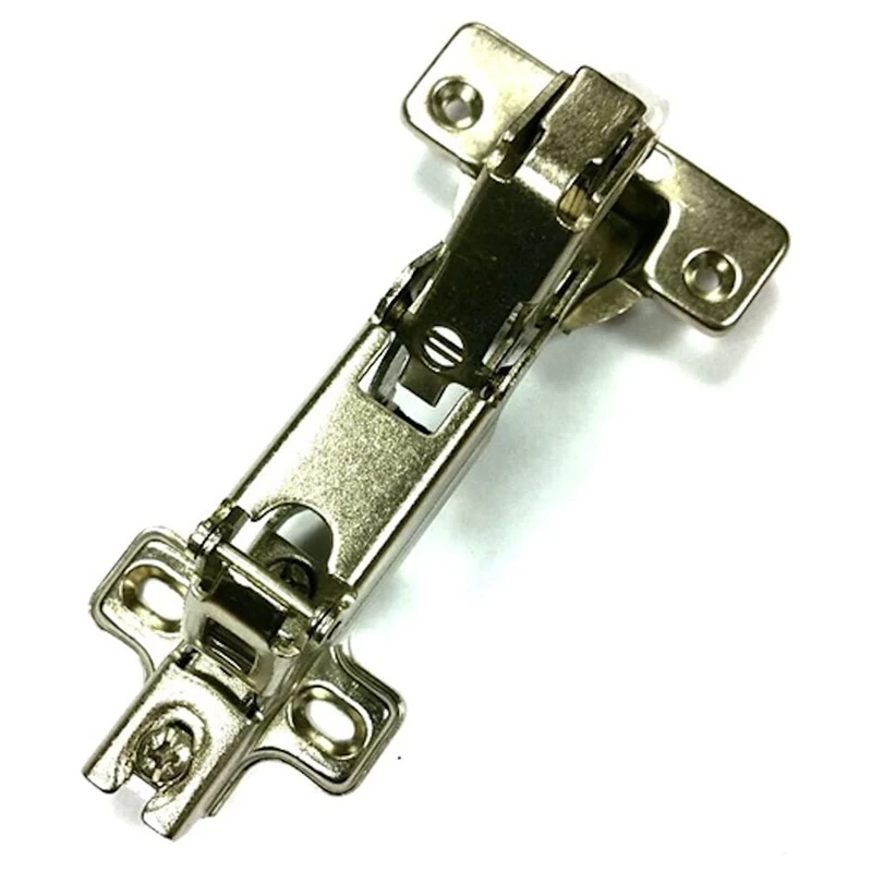 Merriway BH06249 (20 Pcs) Slide-On Kitchen Cabinet Wardrobe Hinges, Cruciform Plate Zinc Plated, Full Overlay 35mm 190 Degree - Pack of 20 Pieces