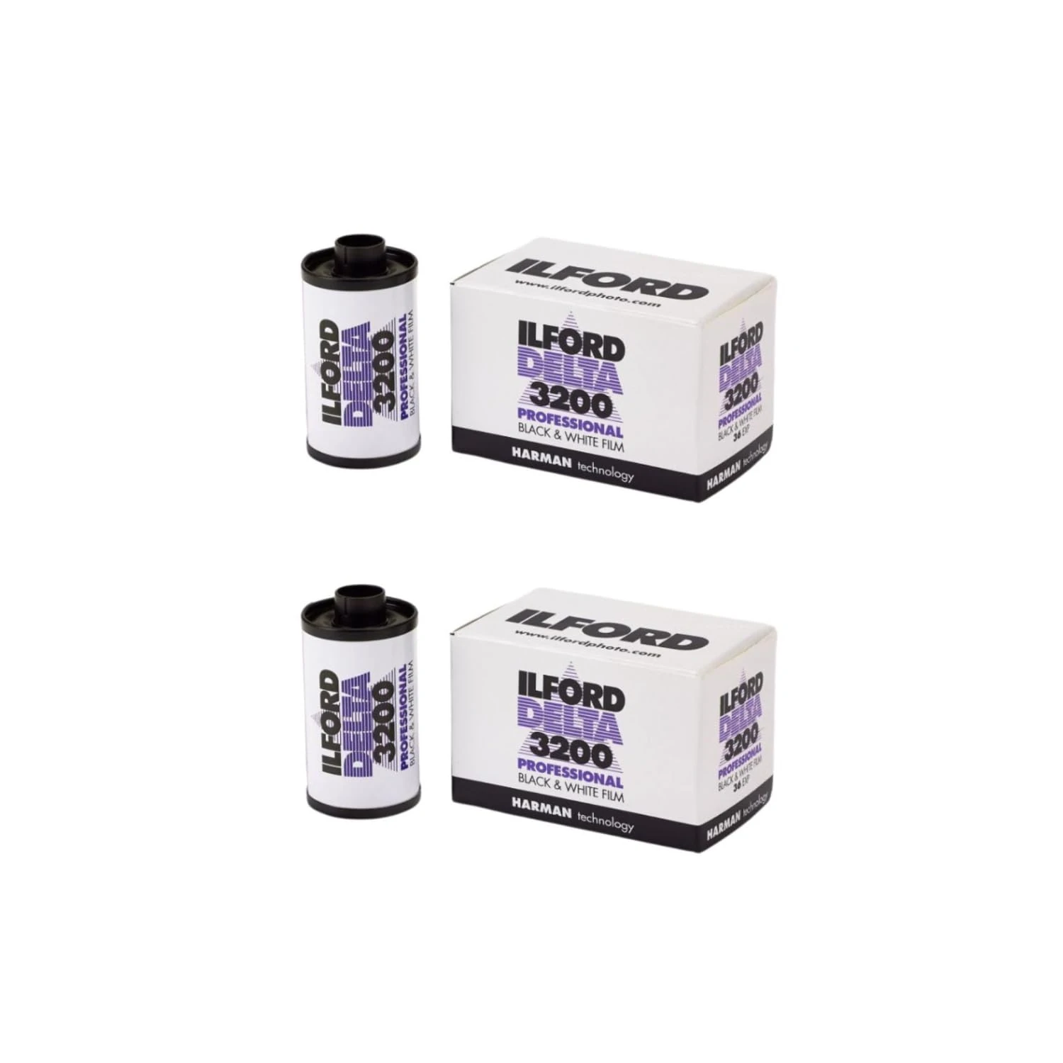 Ilford 1887710 DELTA 3200 Professional, Black and White Print Film, 135 (35 mm), ISO 3200, 36 Exposures 2-Pack