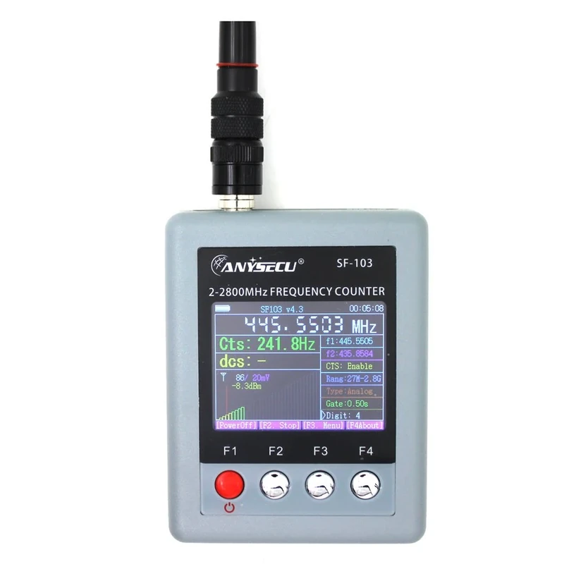 Anysecu SF-103 A-SF103 Portable Frequency Counter 2MHz - 2.8GHz for Two-Way Radio Update Version of SF401