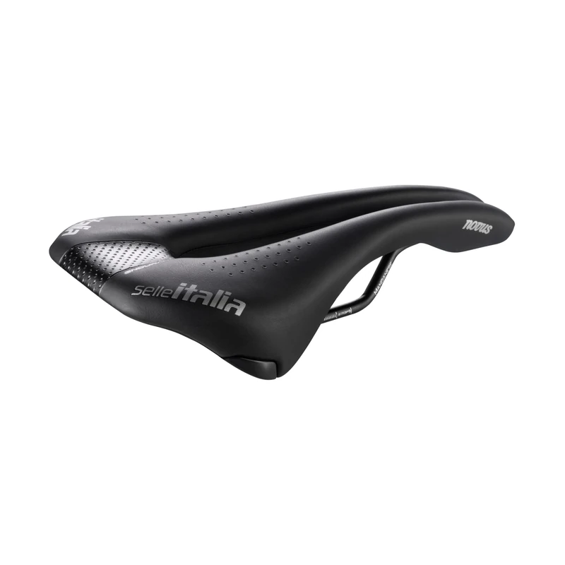 Selle Italia Novus Superflow Endurance TM Road Bike Saddle - Comfortable Men and Women MTB and Road Bicycle Seat - 282 x 138mm, Men, 306g, Black
