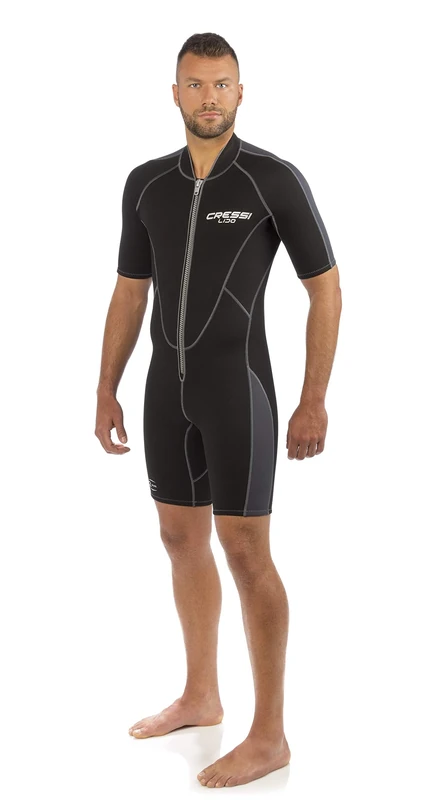 Cressi Men's Lido Premium Neoprene Wetsuit Shorty Men s, Grey/Black, M 3 UK - Image 1