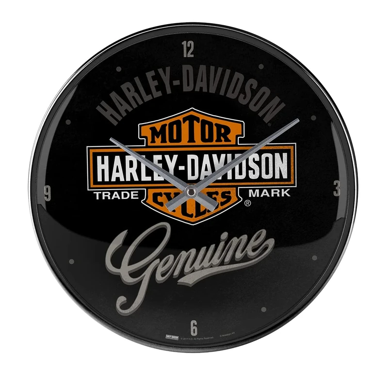 Nostalgic-Art 51082 Harley-Davidson - Genuine, Wall Clock 31cm