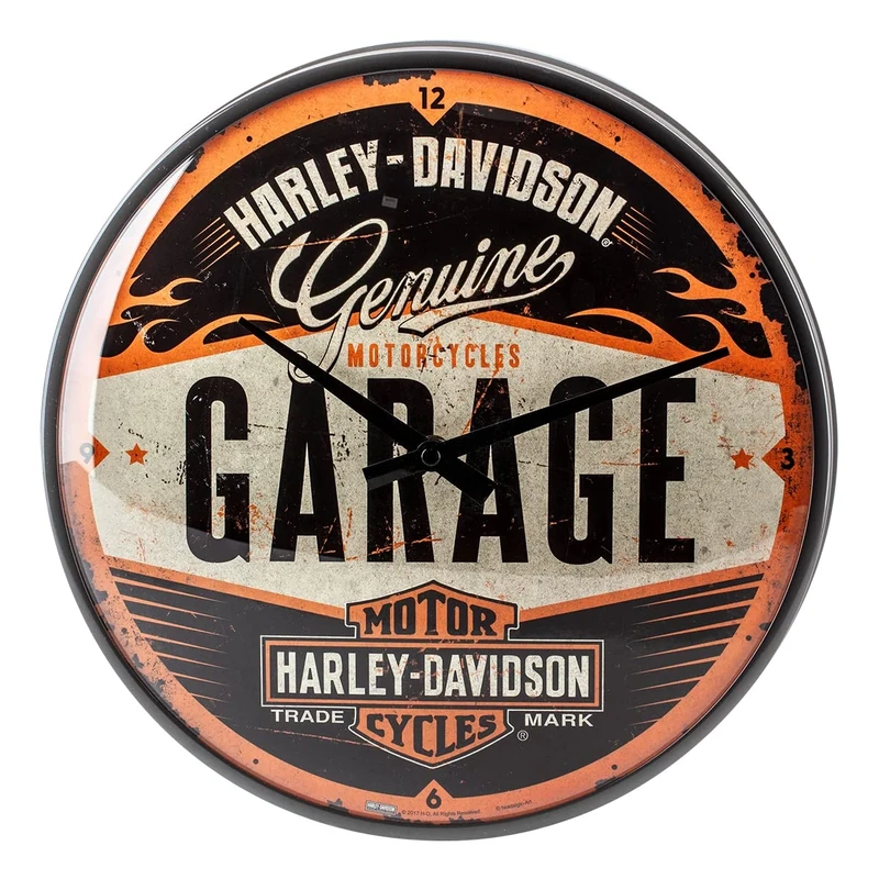 Nostalgic-Art 51083 Harley-Davidson - Garage, Wall Clock 31cm