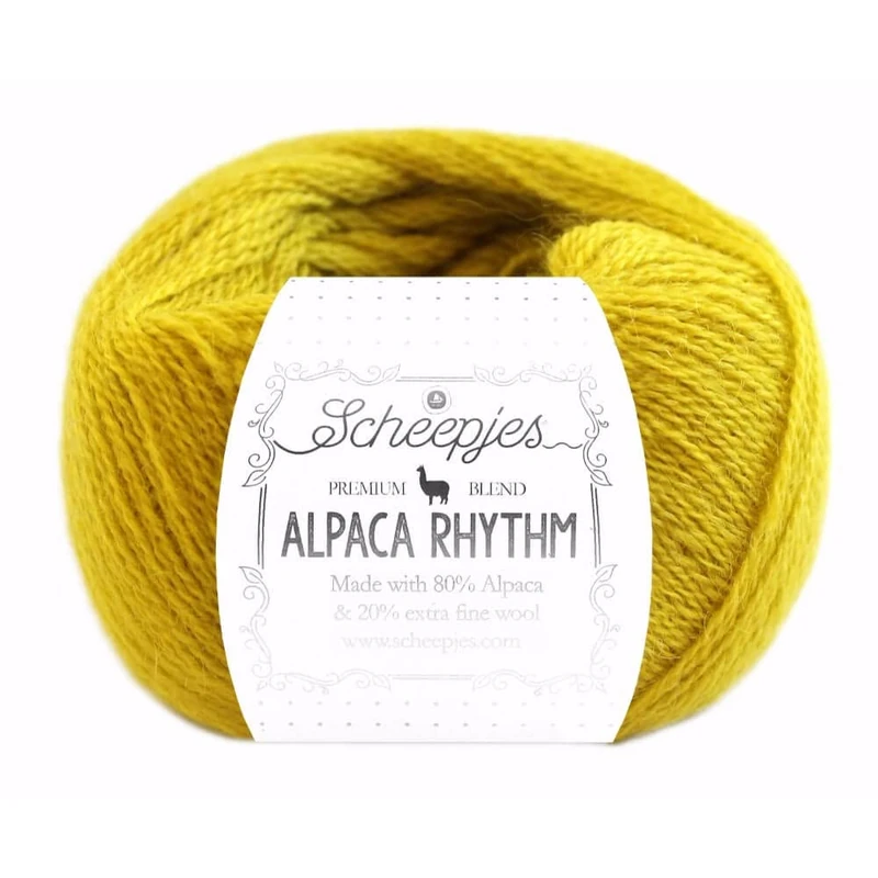 Scheepjes Alpaca Rhythm 25g - 668 Disco Yellow Crochet and Knitting Yarn