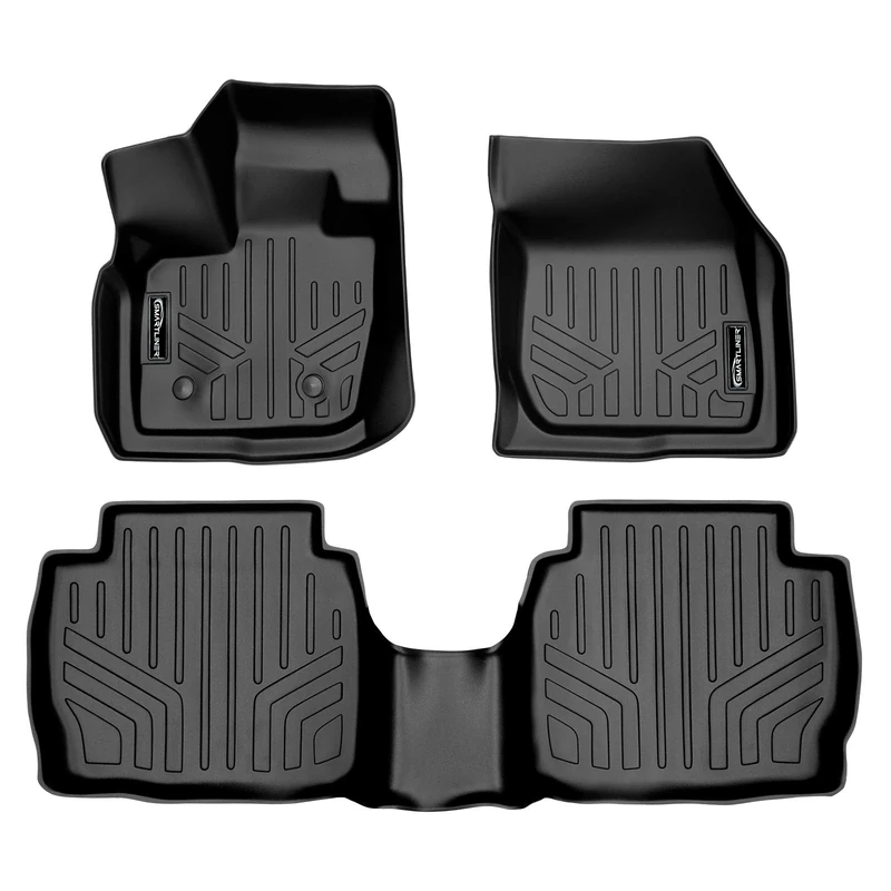 MAXLINER Floor Mats 2 Row Liner Set Black for 2017-2018 Ford Fusion/Lincoln MKZ