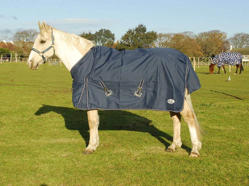 Rhinegold Torrent Standard Neck Lightweight Summer Turnout Rug 0g Navy 6.0, Navy