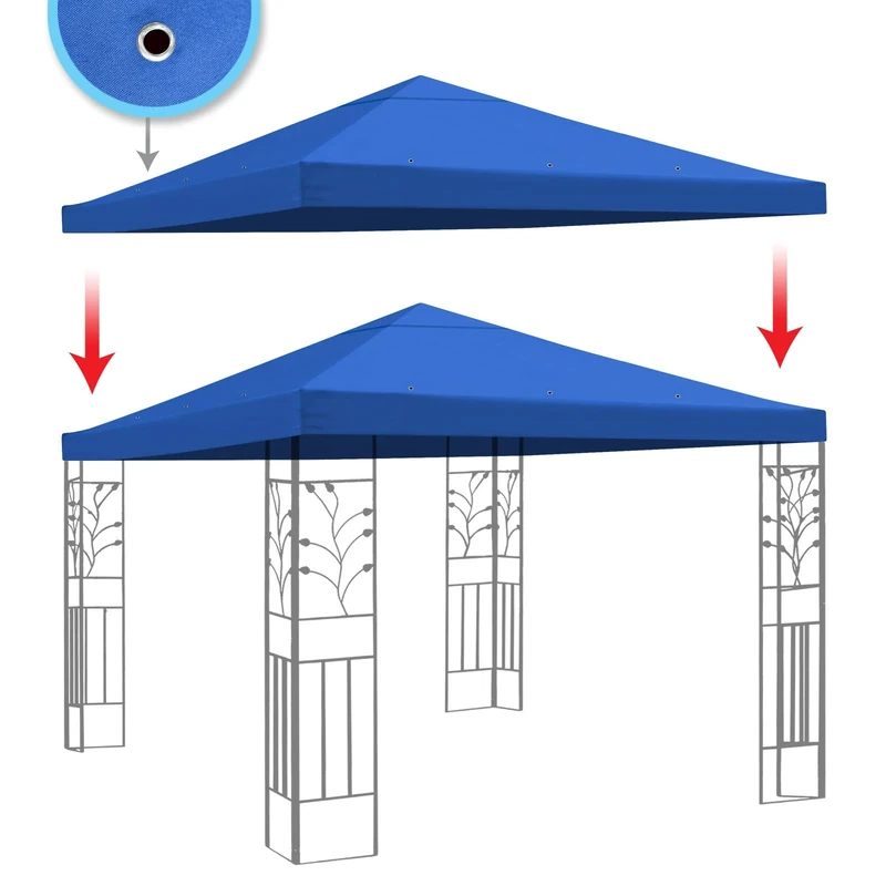 BenefitUSA G245-BLUE G245 Gazebo Canopy, 10" L x 10"", Blue
