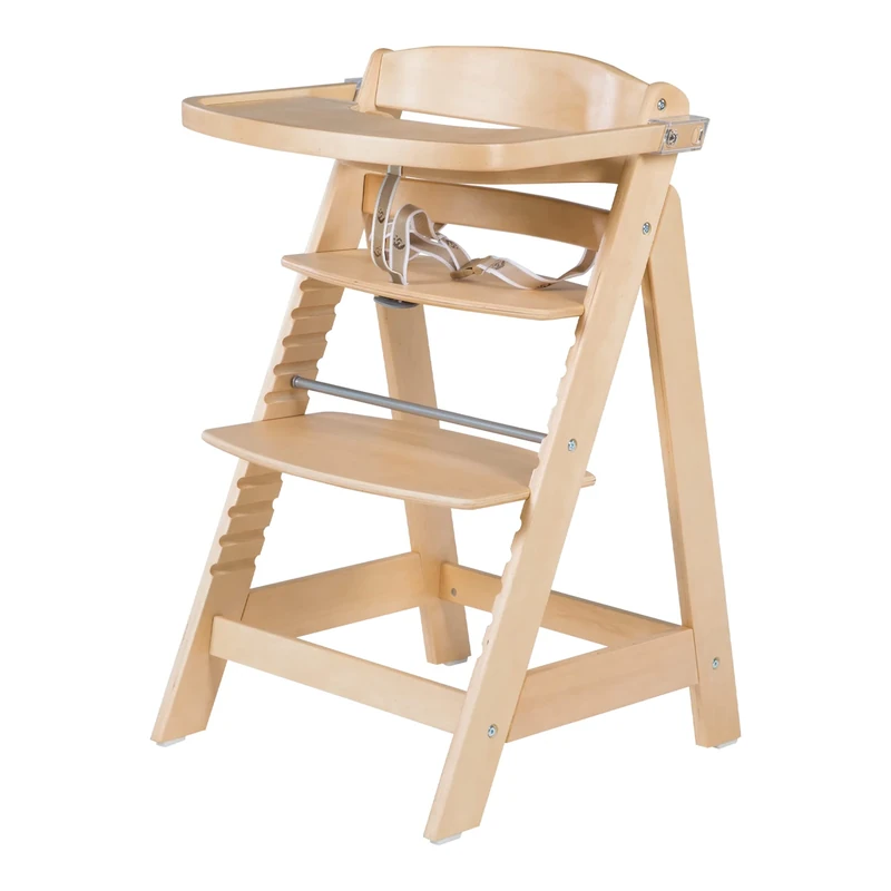 roba Stair High Chair 'Sit Up Fun', Including Removable Tray and Rail, Growing, Natural