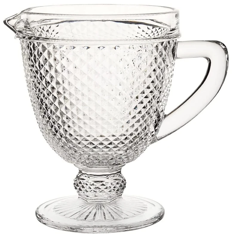 Dante Jug 65oz / 1.85ltr - Diamond Cut-Glass Style Water Jug Cocktail Jug