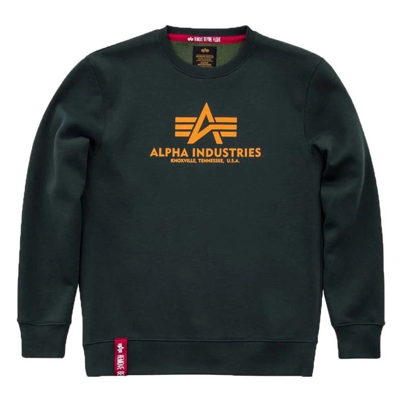 Alpha Industries Men's Basic Sweater Sweatshirt, Dark Petrol, XL