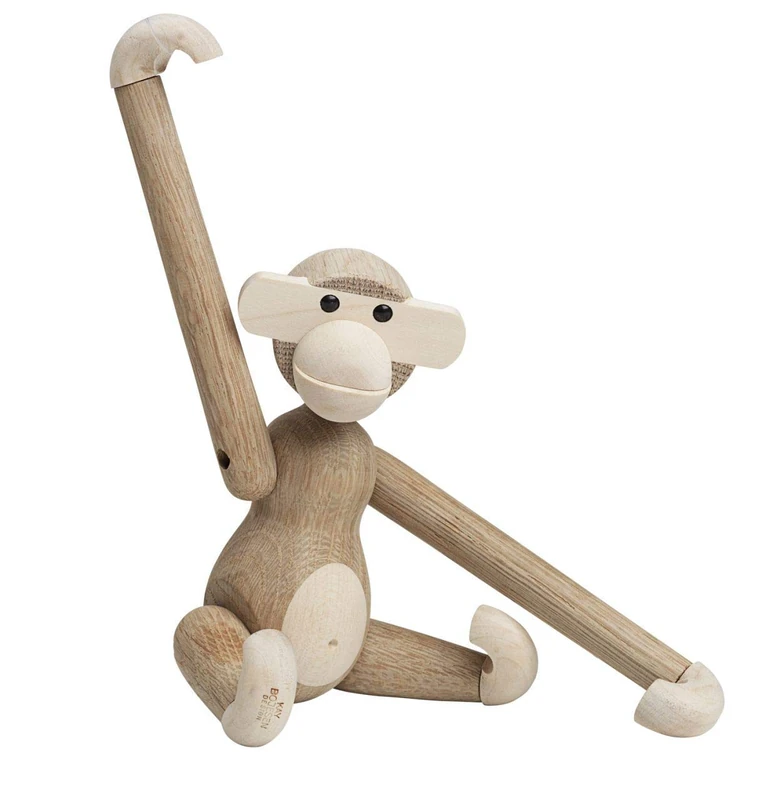 Kay Bojesen Monkey Small Figures 18.5 cm Monkey Christmas Decoration Light Wood - Image 1