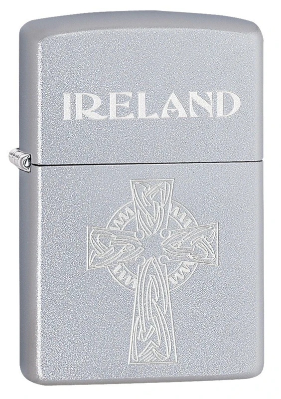 Zippo Celtic cross Windproof Lighter - satin chrome, regular