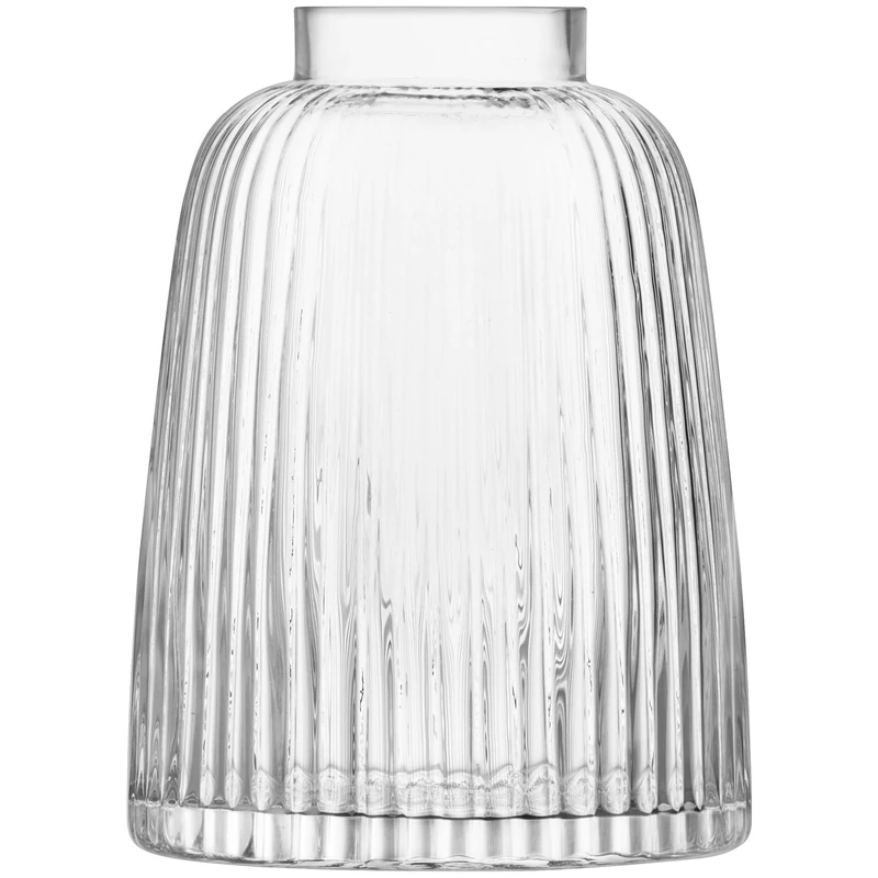 LSA International Pleat Vase H26cm Clear| 1 Unit | Mouthblown & Handmade Glass | PT05