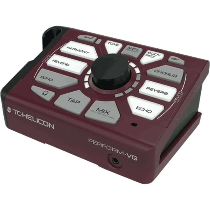 TC Helicon PERFORM-VG Ultra-Simple Mic-Stand-Mount Vocal and Acoustic Guitar Processor for Solo and Duo Performers, Compatible with PC and Mac