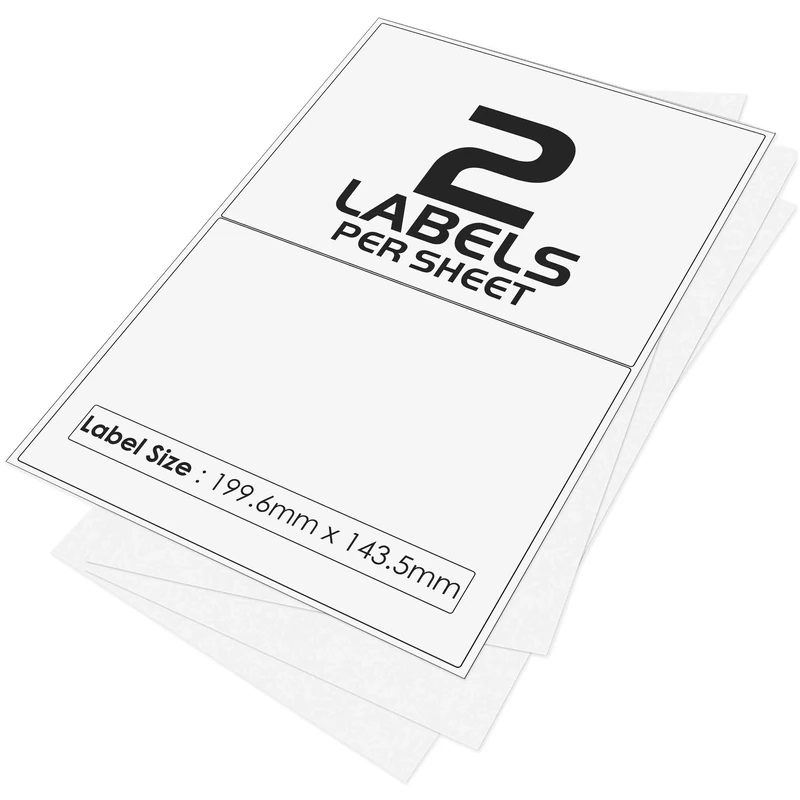 Address Labels, iSOUL 1000 Sheets A4 Mailing White Sticky Blank Self-Adhesive Shipping Stickers, 2 Per Sheet (2000) - 199.6 X 143.5 mm for Printer Copier L7168 & J8168 + 1x iSOUL Black Touch Pen