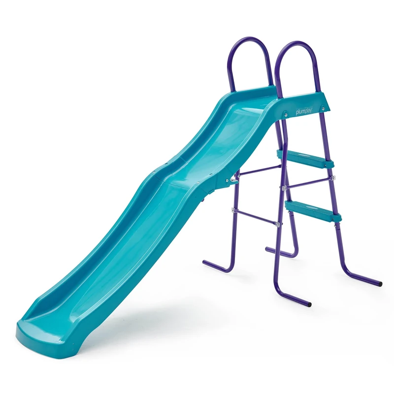Plum Haumea Steel & Plastic 6ft Slide Wavy Design With 4-Leg Configuration, Purple