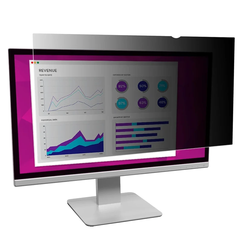 3M High Clarity Privacy Filter for 22" Widescreen Monitor (16:10) - Display privacy filter - 22" wide - black