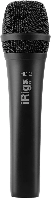 IK Multimedia iRIG Mic HD 2 - High-Resolution Microphone for iOS and Mac, High Quality Sound, Professional Recording, Compatible with iPhone, iPad, Mac and PC