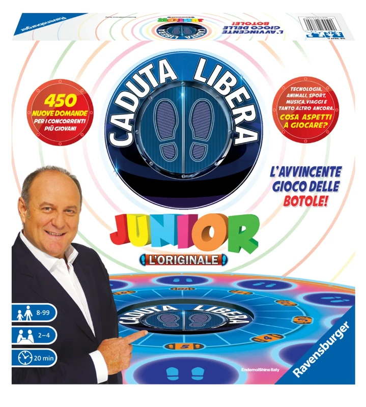 Ravensburger - Free Fall Junior Board Game for the Whole Family, 2-4 Players, Gift Idea for Children 8+ Years, Italian Edition - Image 1