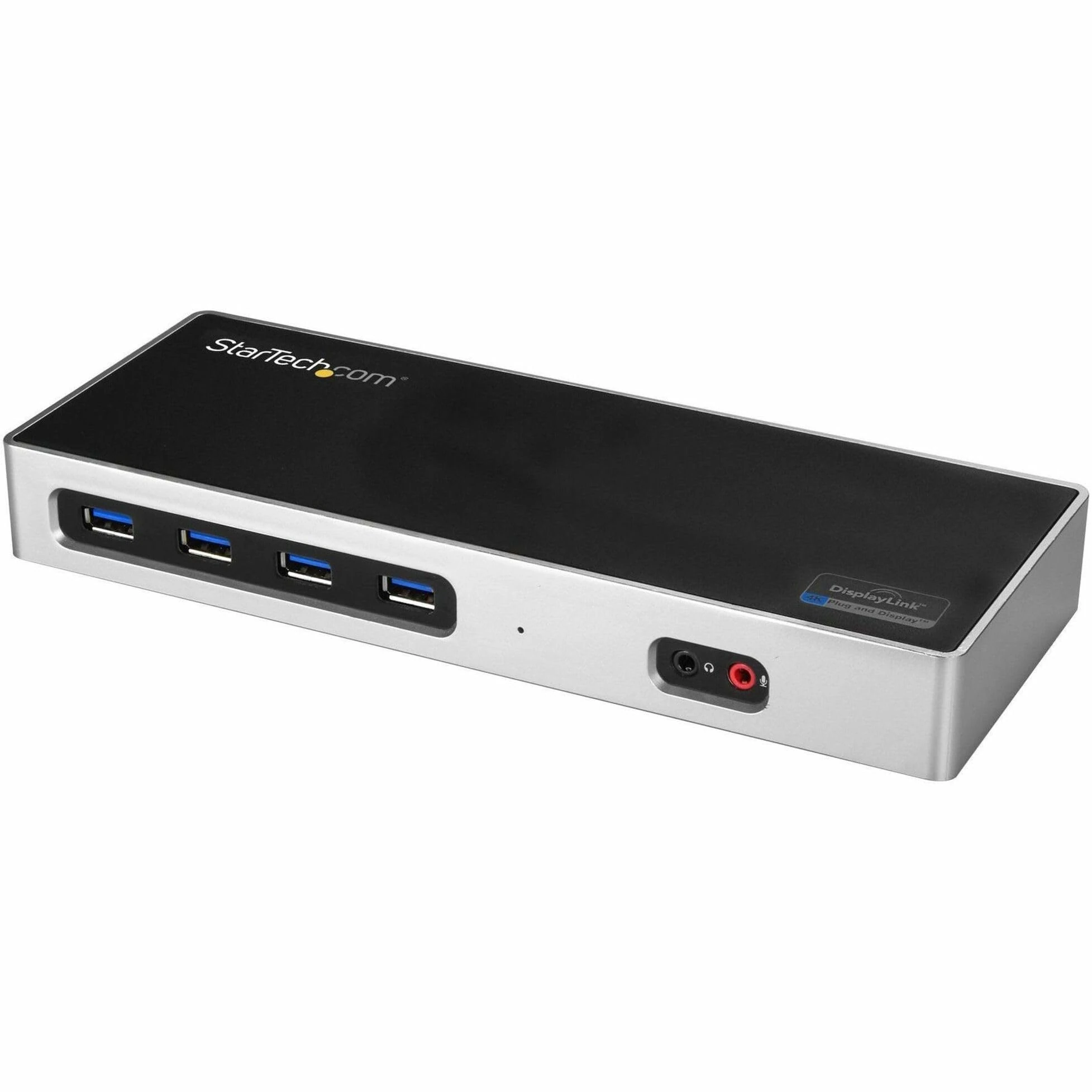 StarTech.com Dual 4K Docking Station - USB C and A (3.0) - Dual Monitor DisplayPort + HDMI Dock for Mac & Windows Laptops (DK30A2DH) , Black, Silver