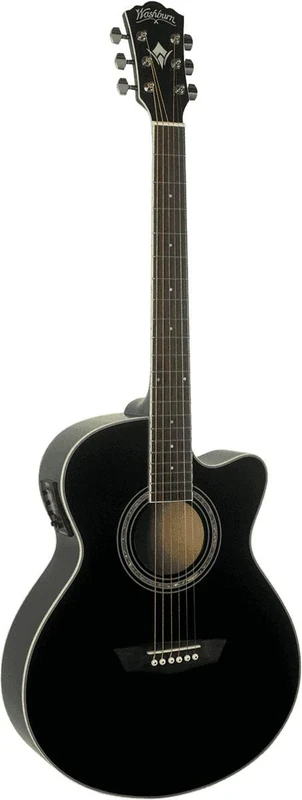 Washburn EA12B Festive Series Mini Jumbo Cutaway Acoustic Electric Guitar - Image 1