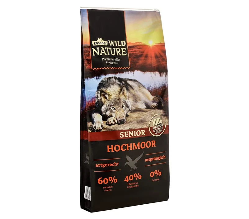 Dehner Wild Nature Hochmoor Senior, dry dog food, duck