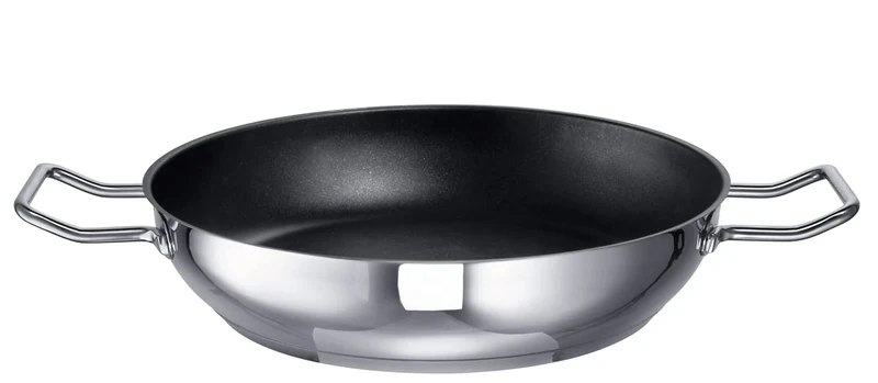 Schulte-Ufer Industar for Professionals 163048-32 Sauté Pan with Stainless Steel Handles Silver/Black Diameter 32 cm