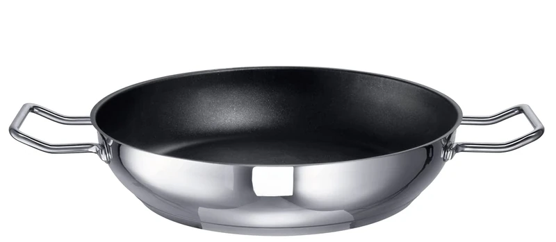 Gastrosus Schulte-Ufer Industar for Professionals 163048-24 Sauté Pan with Stainless Steel Handles in Silver/Black Diameter 24 cm - Image 1