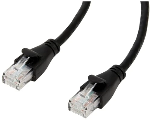 Amazon Basics RJ45 Cat-6 Ethernet Patch Internet Cable - 10-Pack, 5 Foot (1.5 Meters), black