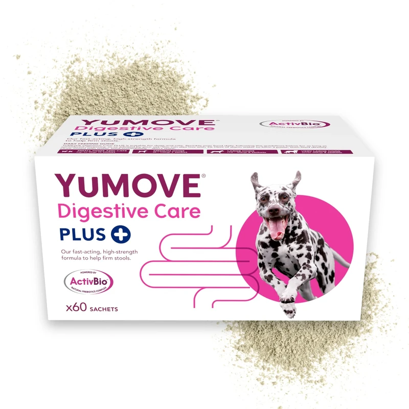 YuMOVE Digestive Care PLUS, Dogs & Cats Pre and Probiotics Supplement for Gut Health, Digestive Support Veterinary Strength with Fast-acting Ingredients, All Ages and Breeds, 6 Sachets