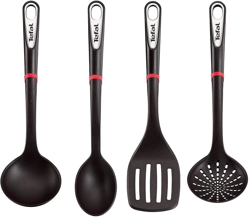 Tefal - Ingenio Tools Spatula Set of 4 - Black (K206S414) 17.2 x 8.1 x 36 cm