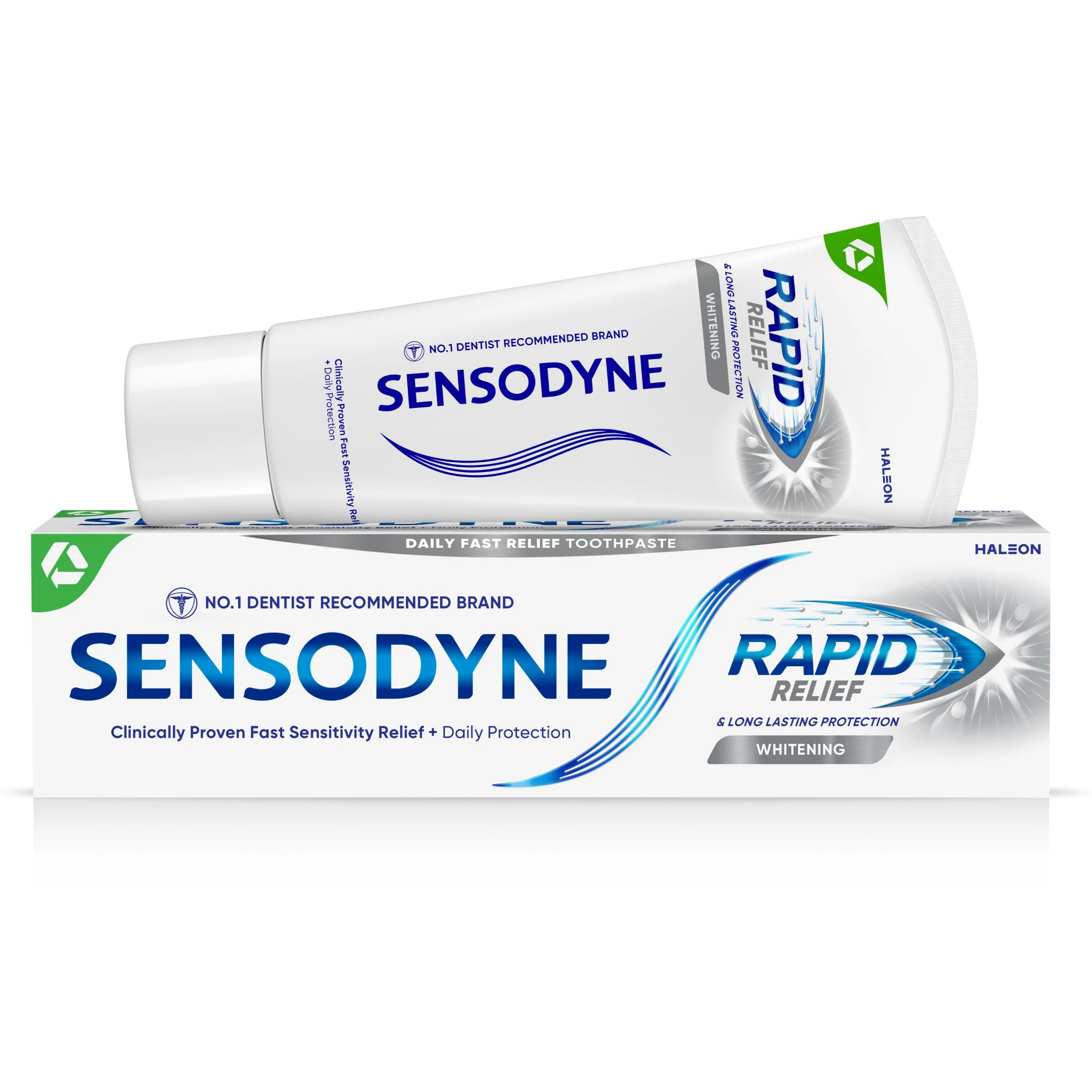 Sensodyne Toothpaste Rapid Relief, Teeth Whitening Toothpaste that Provides Relief from Sensitive Teeth, 75ml