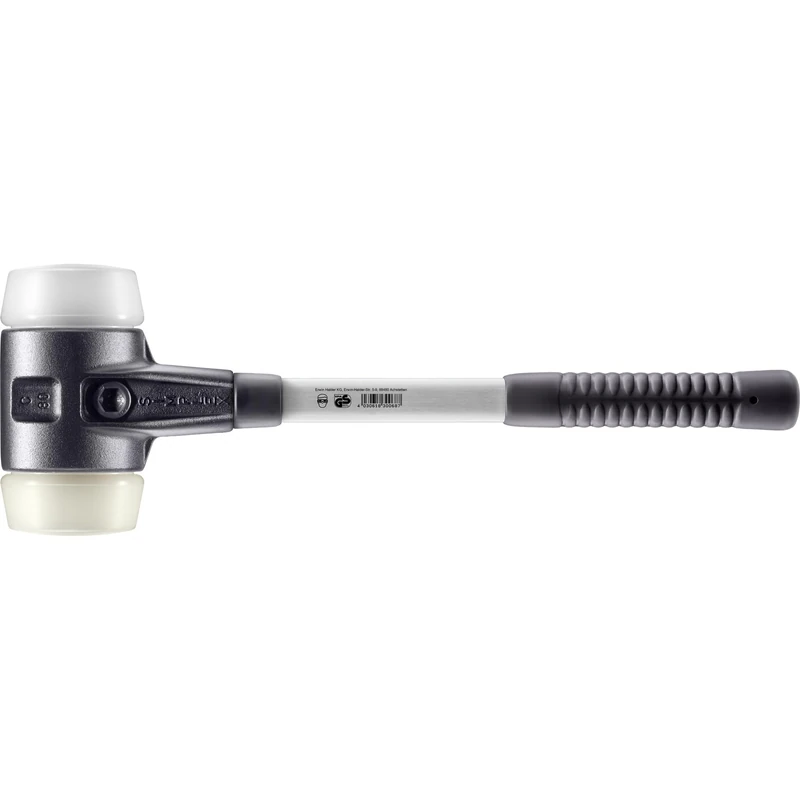 Halder 3778080 Superplastic/Nylon Mallet with Fibre-Glass Handle, Multi-Colour, 80 mm - Image 1