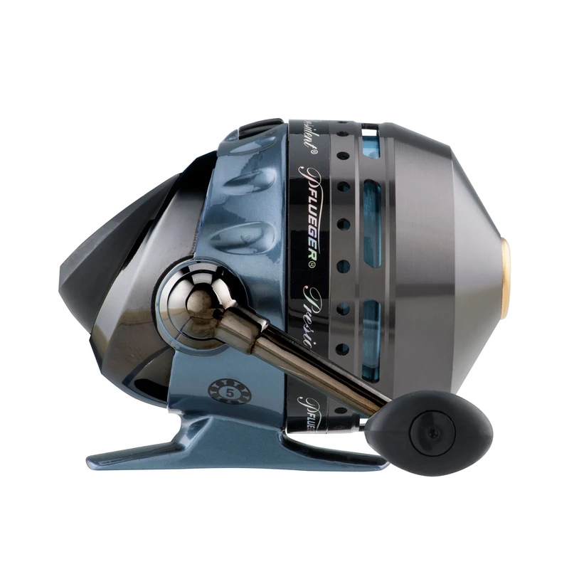 Pflueger President Spincast Reel, Size 10 Fishing Reel, Right/Left Handle Position, Aluminum Spool, Dial Drag System., Blue