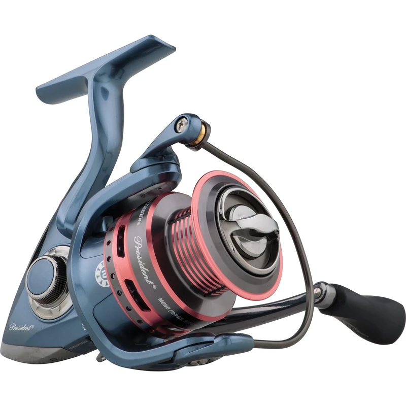 Pflueger Lady President Spinning Reels, Size 40 Fishing Reel, Right/Left Handle Position, Graphite Body and Rotor, Corrosion-Resistant, Aluminum Spool, Front Drag System