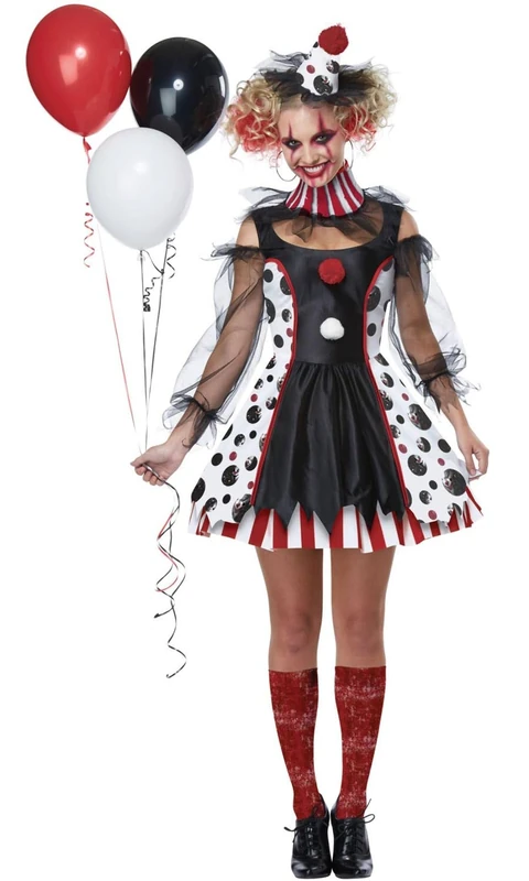 California Costumes 01435M Twisted Clown humorous Adult Sized Costumes, Black, Medium - Image 1