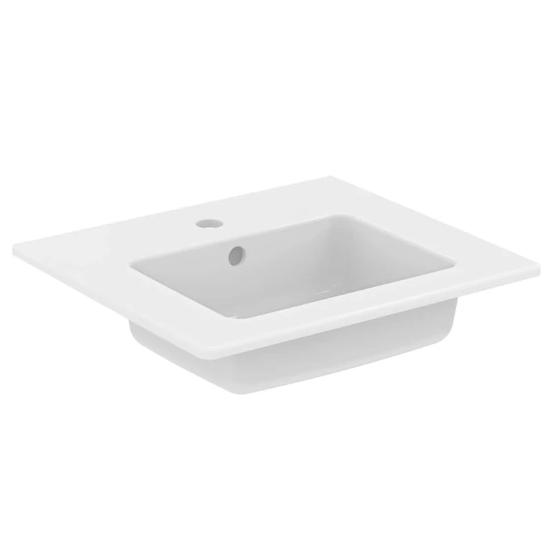 Bathroom Vanity Basin - Ideal Standard Eurovit+ 50cm Vanity Basin, 1 tap Hole, E109901, White