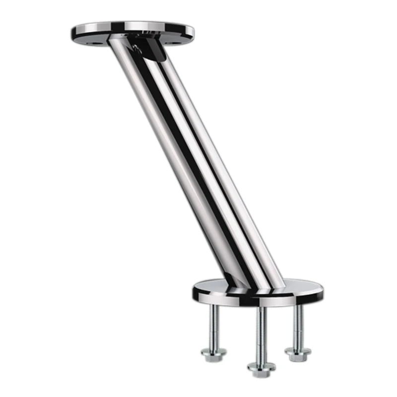 EBB 24.320.10-170 Bar Console Ireland Slanted 35 mm, Rosettes Diameter 90 mm, Height 170 mm, Plated Steel Angled 30 Pack of 1, Matte Chrome Finish