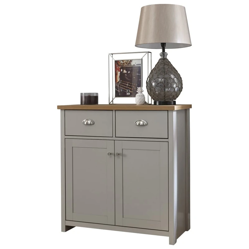 GFW Lancaster Living Room Furniture Sideboard, Grey