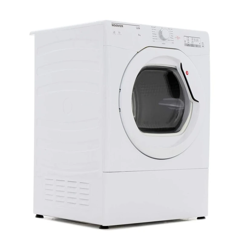 Hoover HLV8LG Freestanding Vented Tumble Dryer, One Touch Tech, 8 kilograms, , White, Noise level: