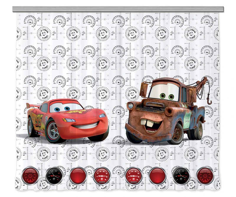 Disney AG Design Curtains Cars – Kids curtains – 3D Photo print - 280 x 245 cm/ 110,2 x 96,5 inches - 2 parts – FCSXXL 7031