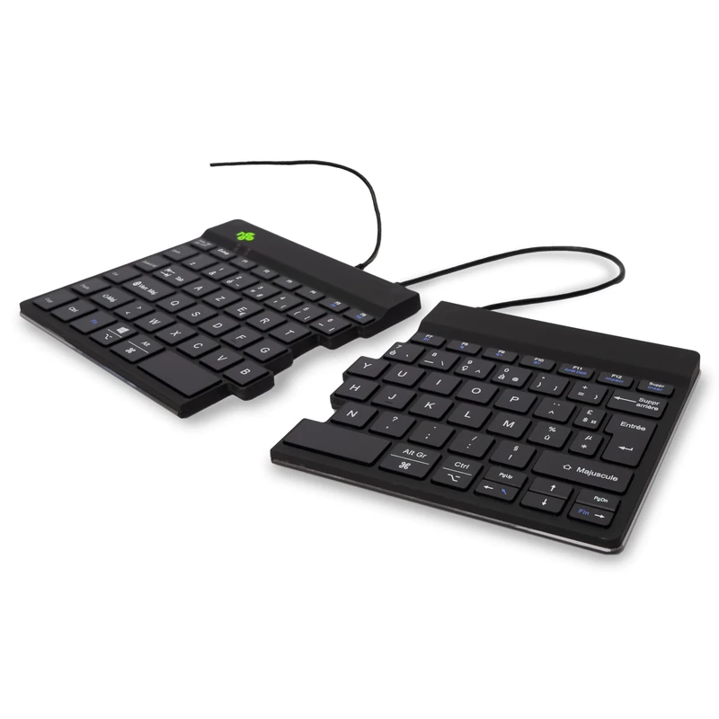 R-Go Split Ergonomic Keyboard, AZERTY (FR), black, wired