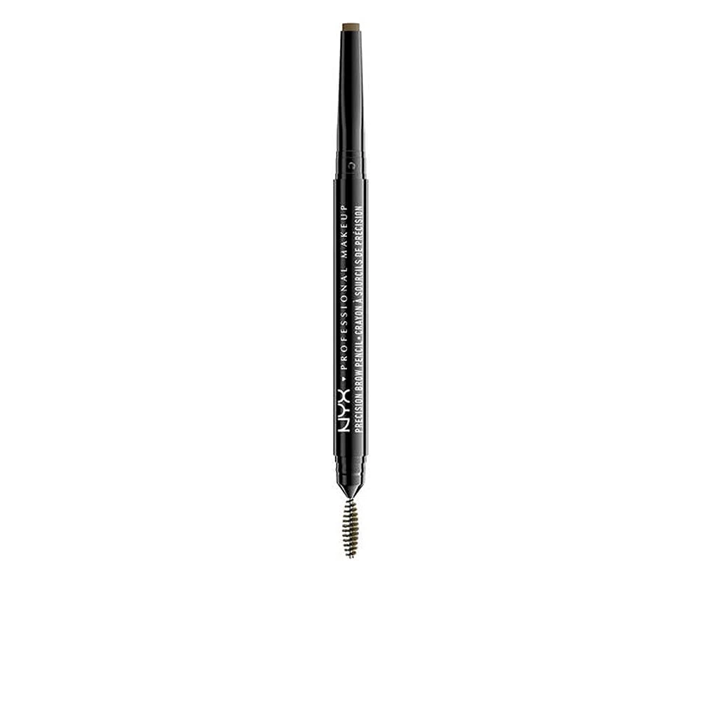 NYX Professional Makeup Precision Brow Pencil, Dual Ended with Flat Tip Pencil and Spoolie Brush, Vegan Formula, Shade: Taupe