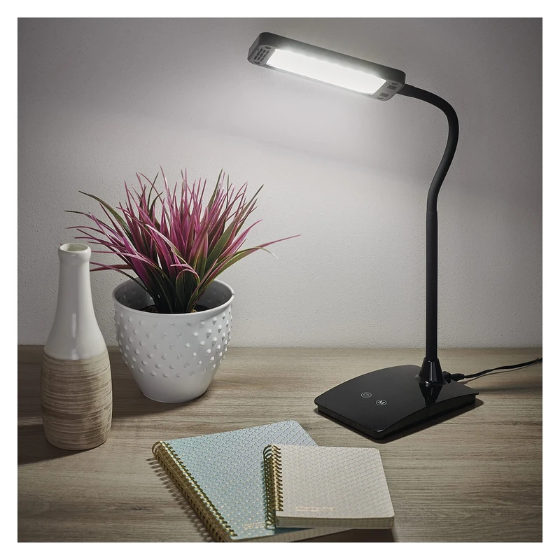 EMOS Eddy LED Table Lamp Black, Metal, Black, 15.5 x 9.5 x 26 cm