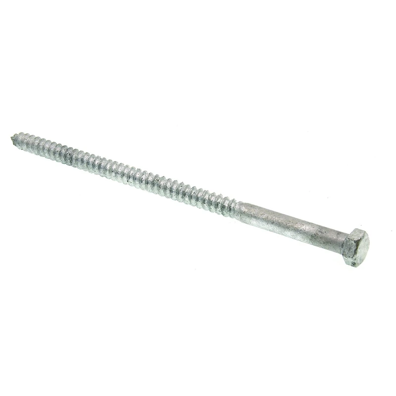 Prime-Line Products 9056655 Lag Screw Bolt, Hex Head, 3/8 in X 8 in, Galvanized Steel, Pack of 10