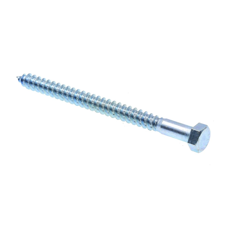 Prime-Line Products 9056467 Lag Screw Bolt, Hex Head, 3/8 in X 5 in, Zinc Plated Steel, Pack of 50