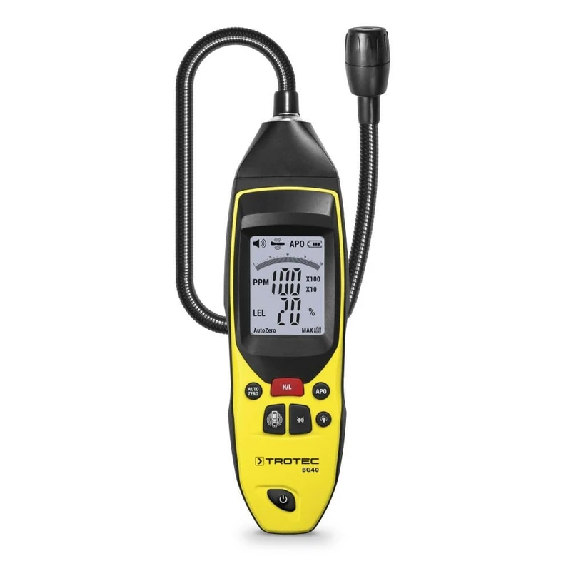 TROTEC BG40 Portable Multifunctional Gas Detector Gas Leak Tester - Optical, Acoustic and Vibration Alarm