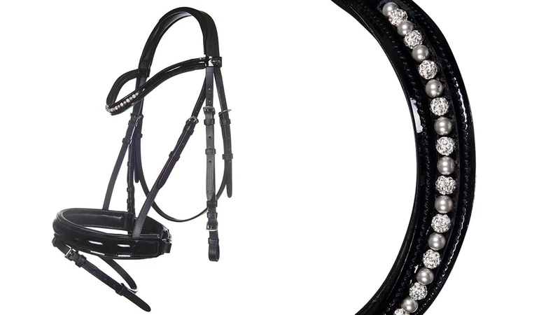 Hkm Hkm 4057052180897 Horse Bridle -Tiziana-9100 Black-Blood