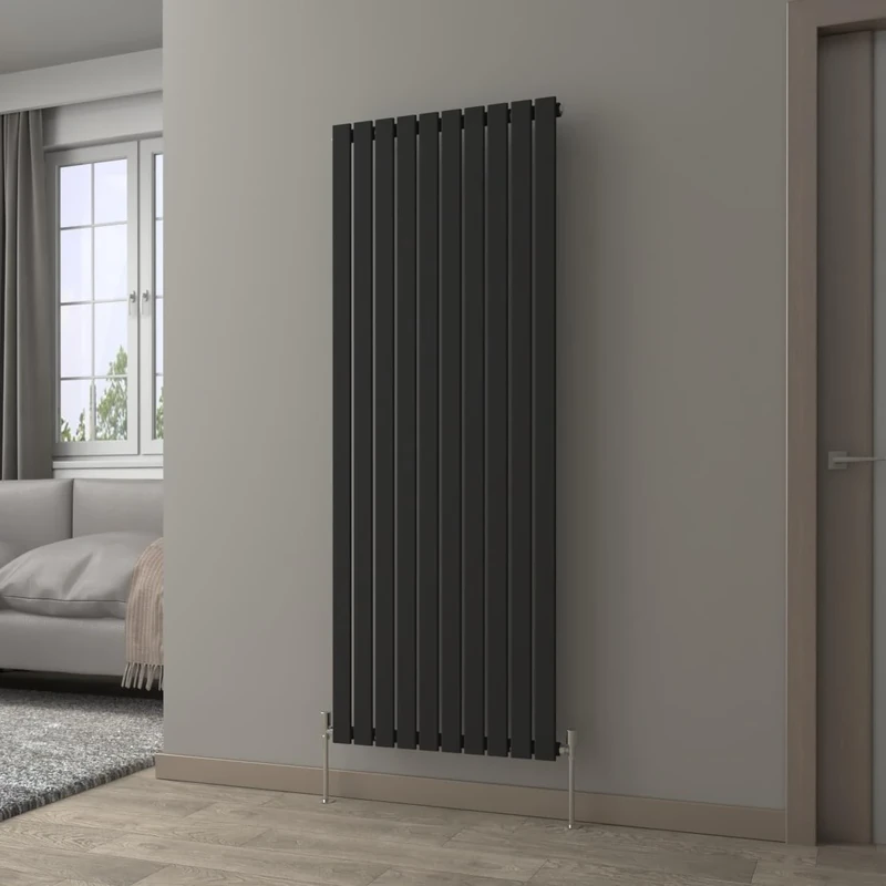 NRG Black Vertical 1800x680mm Single Flat Panel Radiator Central Heating for Bathroom/Kitchen/Living Room